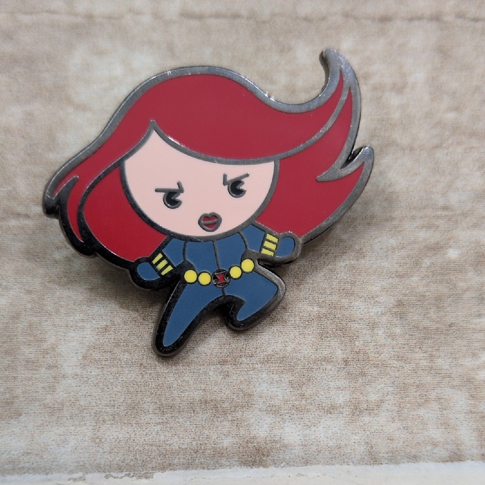 Red and Black Enamel Pin